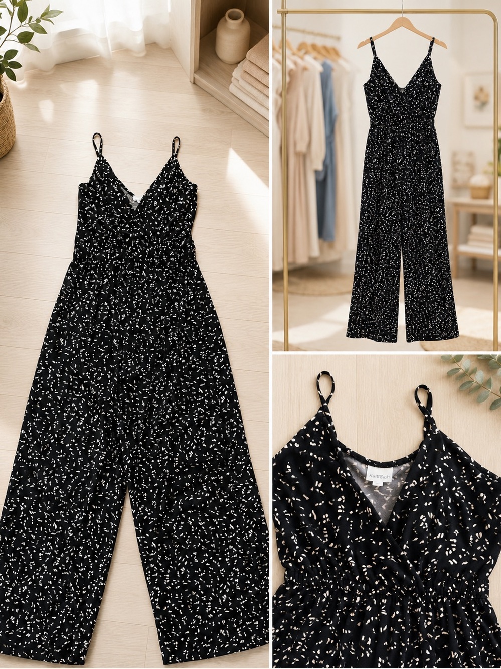Kaileigh jumpsuit the black size large